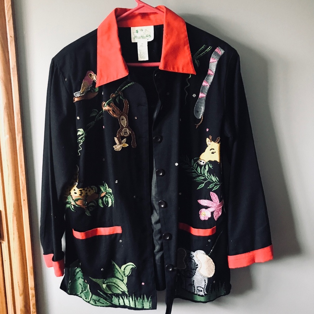 Unique Animal embroidered jacket - Picture 1 of 5